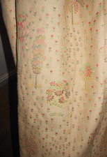 FABULOUS VINTAGE BROCADE TAPESTRY GOLD EMBROIDERED CURTAINS
