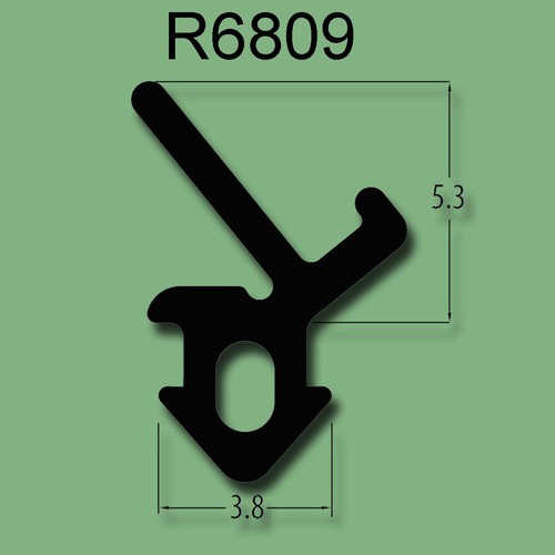 R6809 black flipper upvc - r6809,