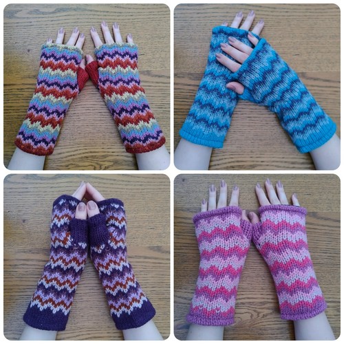 Zig zag pattern wool wrist - wrist, arm