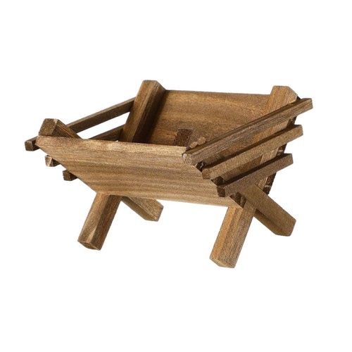 Wooden nativity scene ornament - nativity,