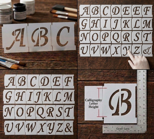 Alphabet letter stencils set - letter,