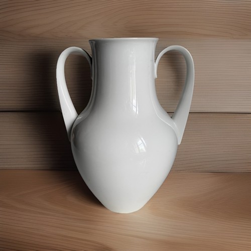 White kpm asia vase porcelain - vase,