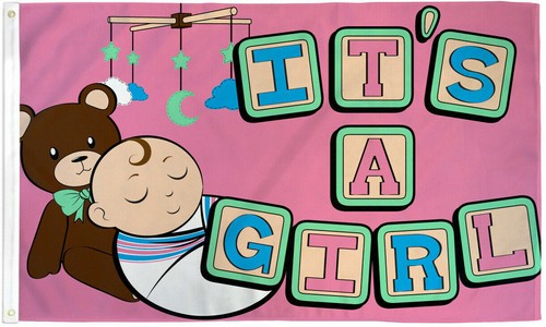 Girl flag 3x5ft baby - it's,