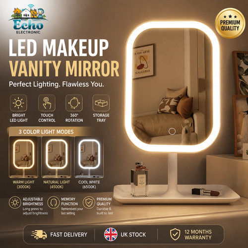 Led makeup mirror with - led,