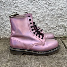 Dr Martens 1460 Pascal Iced Pink Metallic Holographic Boots UK Size 7 EU 41 Rare