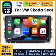 For VW GOLF MK5 MK6 Android 13 Car Stereo Radio GPS Navi WIFI BT CarPlay 64GB