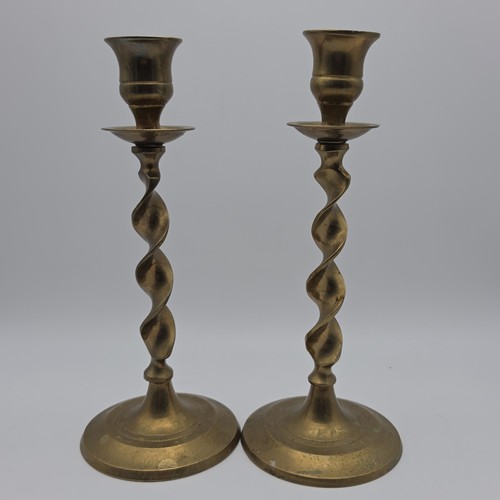 Vintage solid brass barley - solid,