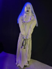 Halloween Horror 5ft Ghostly Lady Moving/Light Up Prop
