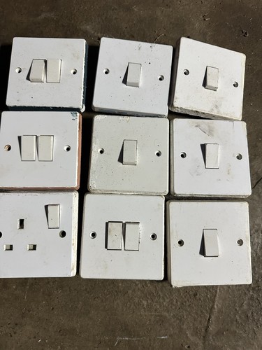 Old lights switches - old,