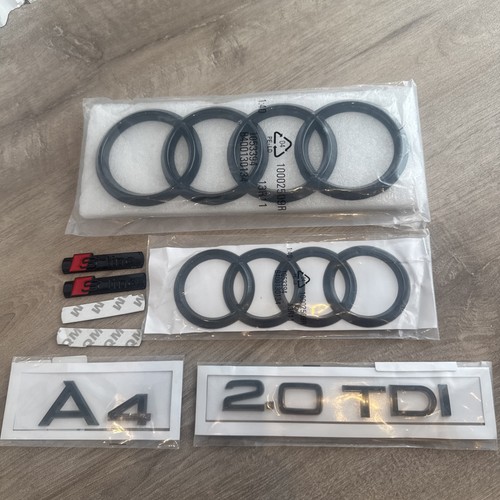 Audi gloss black badge set - audi,