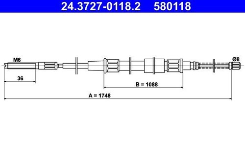 Fits ate 3727 0118 cable - 24.3727-0118.2,