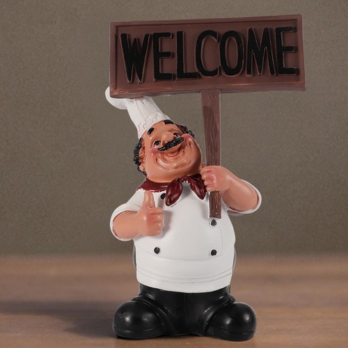 Modern resin chef figures - resin,