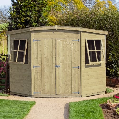 Shire pent corner shed - pent, 8x8ft