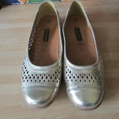 Loretta gold leather ladies