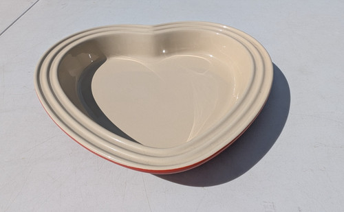 Creuset heart flan pie - heart,