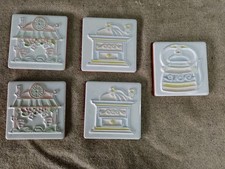 5 Small 11cm x 11cm Feature Ceramic Spanish Wall Tiles