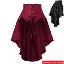 Gothic Women Back Ruffle Skirt