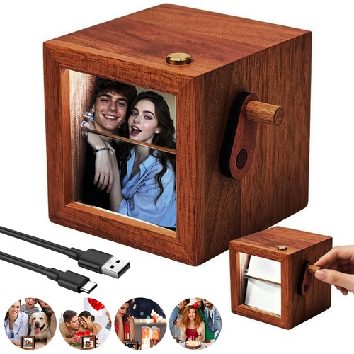 Hand crank photo frame - photo,