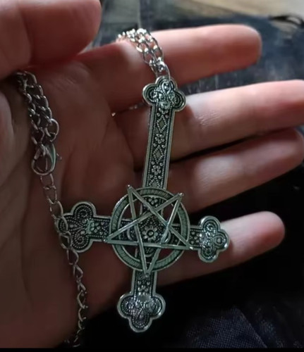 Satan inverted cross 666 - inverted,