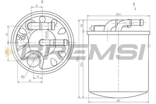 Bremsi fuel filter - filter, for