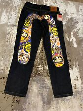 Evisu Denim Navy Jeans  Yellow