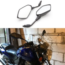Black Motorcycle Mirrors 10mm