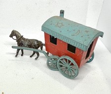 Vintage pre War Die Cast Gypsy Caravan / Vardo With Horse.Salco? Needs Tlc