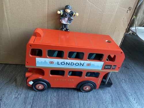 Toy van london wooden bus - van,