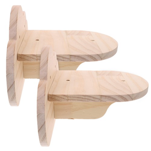 2pcs wood cat wall steps - wood,