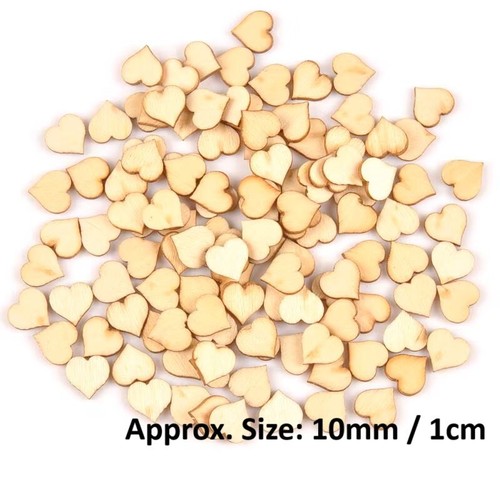 100 wooden hearts - x,