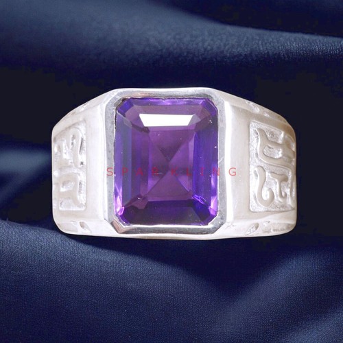 Amethyst emerald cut gemstone - cut,