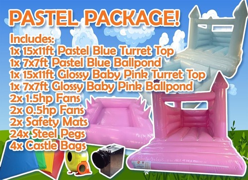 Kids pastel bouncy castle - kids,
