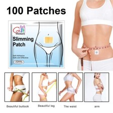 100 Slimming Patches WEIGHT LOSS DIET AID Extra Strong Detox Fat Burn Slim Patch