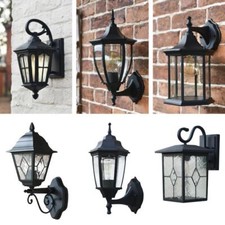 Black Traditional and Modern Lighting Garden Wall Light Outdoor Lanterns IP44