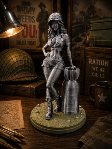 Military pin sculpture wwii - military,