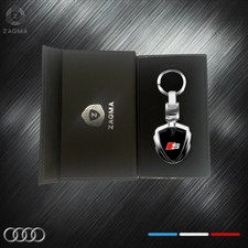 Luxury 3D Metal Car Logo Key Rings Keyring Keychain For Audi S Line + GIFT BOX