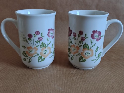 Country lane mugs floral - mugs, x2