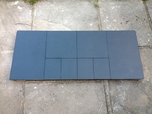 Polished black granite lipped
