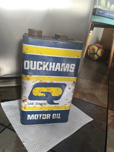 Old duckhams oil can - duckhams,