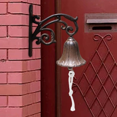 Wall mounted bell vintage - wall, cast