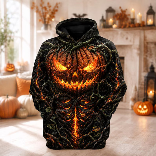 Pumpkin hoodie halloween - 3d,