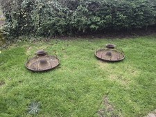 Pair Vintage Rustic Metal