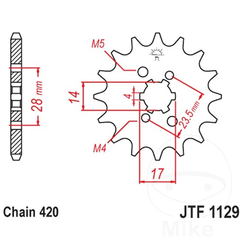 Front sprocket 420 p - front,