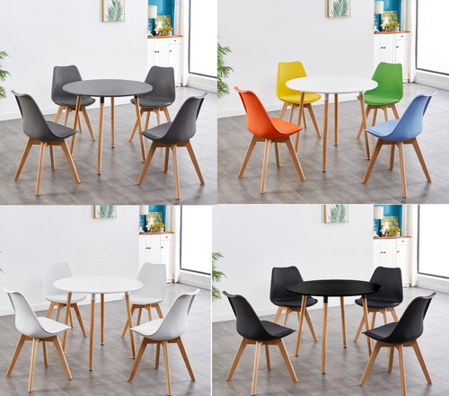 Round dining table set and - dining, 4
