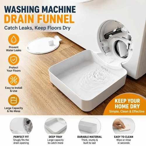 Washing machine drain tray - machine,