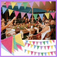 12 Flags Bunting Banner Outdoor Bunting for Garden Party Decora Waterproof UK