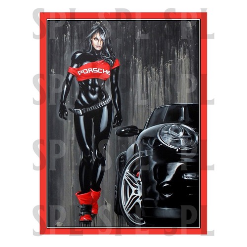 Porsche pin metal sign - pin, up