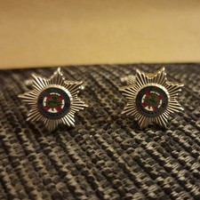 Irish Guards Cufflinks, silver colour