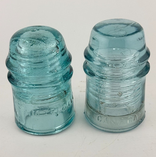 Pair aqua glass - pair,