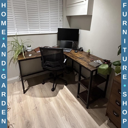 Shape computer desk with - l,